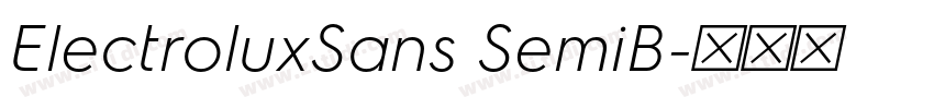 ElectroluxSans SemiB字体转换